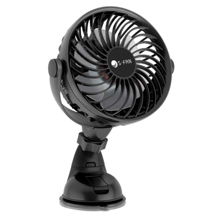 차량용 무선 선풍기 써큘레이터 유모차 헤드레스트 송풍구 흡착 거치대 SFAN20