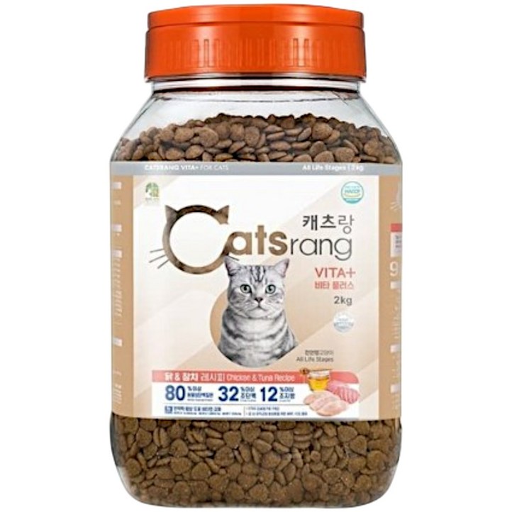 캐츠랑 전연령 올라이프 고양이 건식사료, 참치, 2kg, 5개