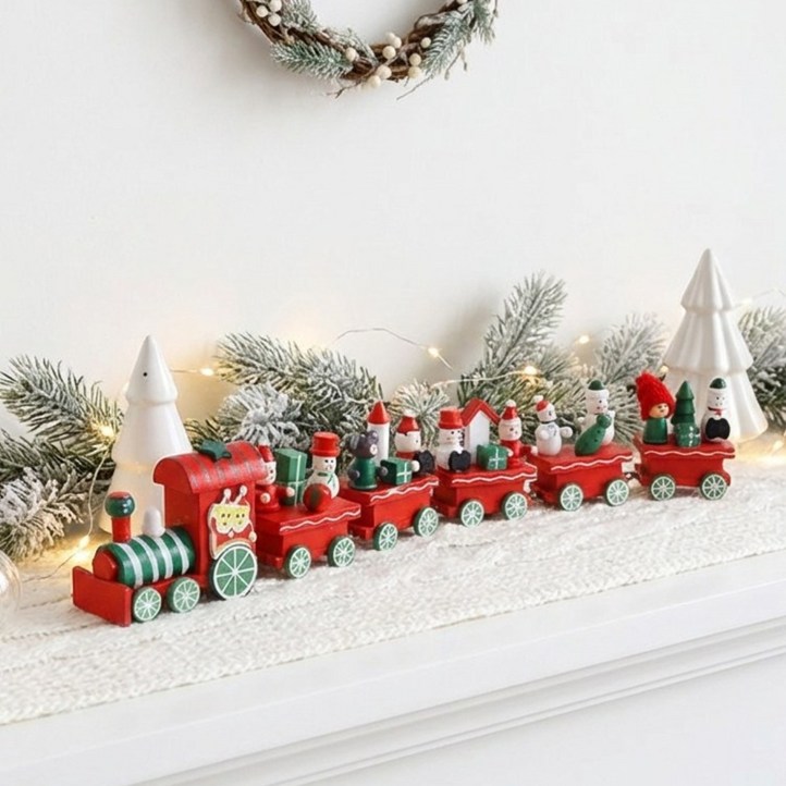 디심플 크리스마스 소품 장식 기차 오브제