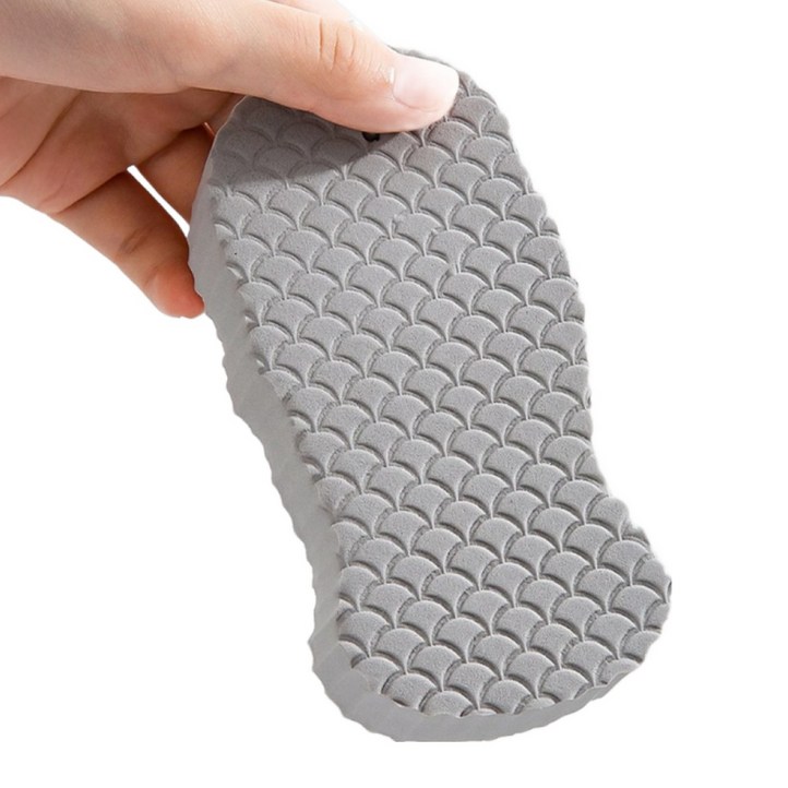 살림살림 소프트 저자극 때지우개 무통 목욕 때밀이 스펀지, 1세트, 그레이, 2개입