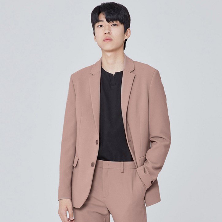 마인드브릿지 남성용 TR4WAY 셋업 스판 솔리드 BE 자켓