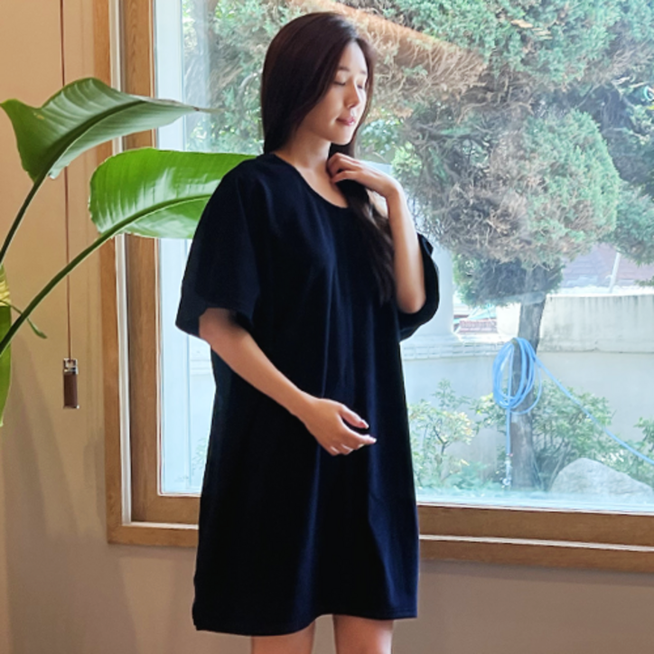 100 인증원단 국내제작 나인아워즈 친환경 인증 원단 여성 원마일 샤워 가운, 1개