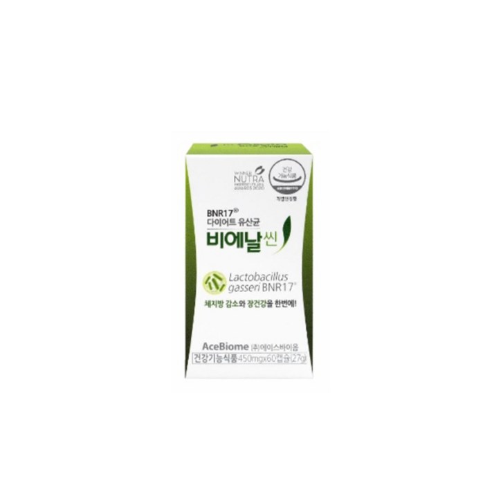 비에날씬 BNR17 다이어트 유산균 캡슐, 60정, 1개 비에날씬 BNR17 다이어트 유산균 캡슐, 60정, 1개