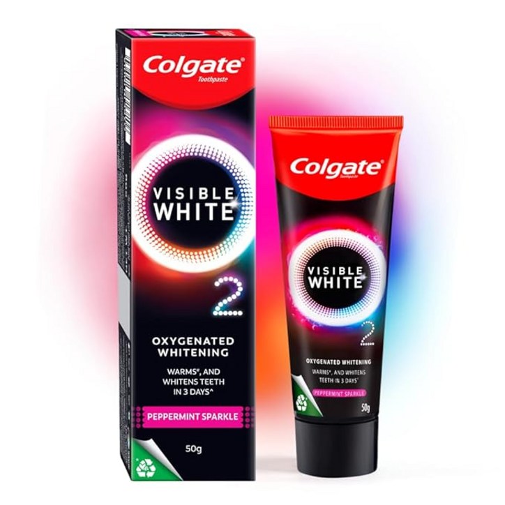 Colgate Visible White O2, Teeth Whitening Toothpaste, 8개, 50g