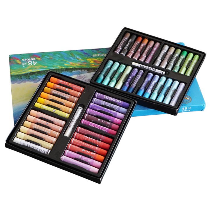 코히모 갤러리 드로잉 꾸덕 오일 파스텔 세트 3W150, 48색, 1세트