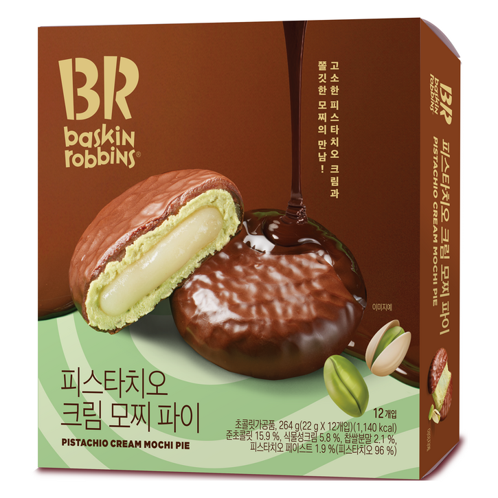 배스킨라빈스 피스타치오 크림 모찌 파이 12p, 264g, 1개