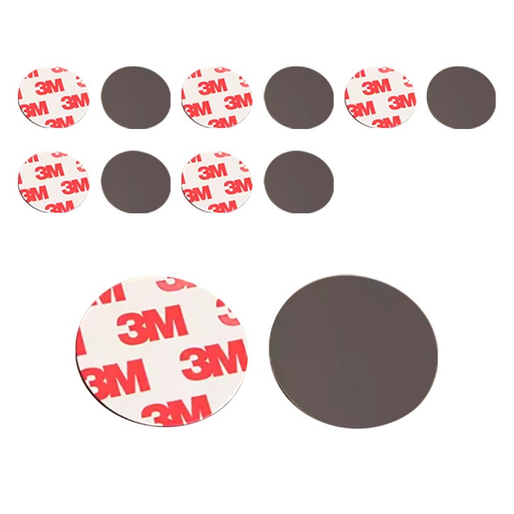 틴코 원형 고무자석 스티커 60 x 2 mm, 단일색상, 12개
