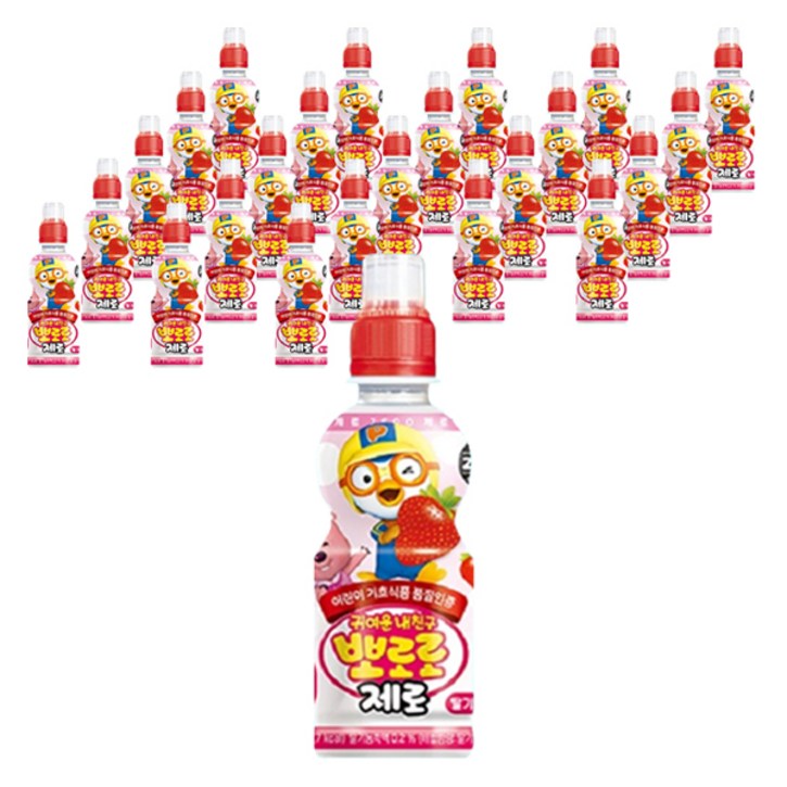뽀로로 제로 딸기맛, 235ml, 24개