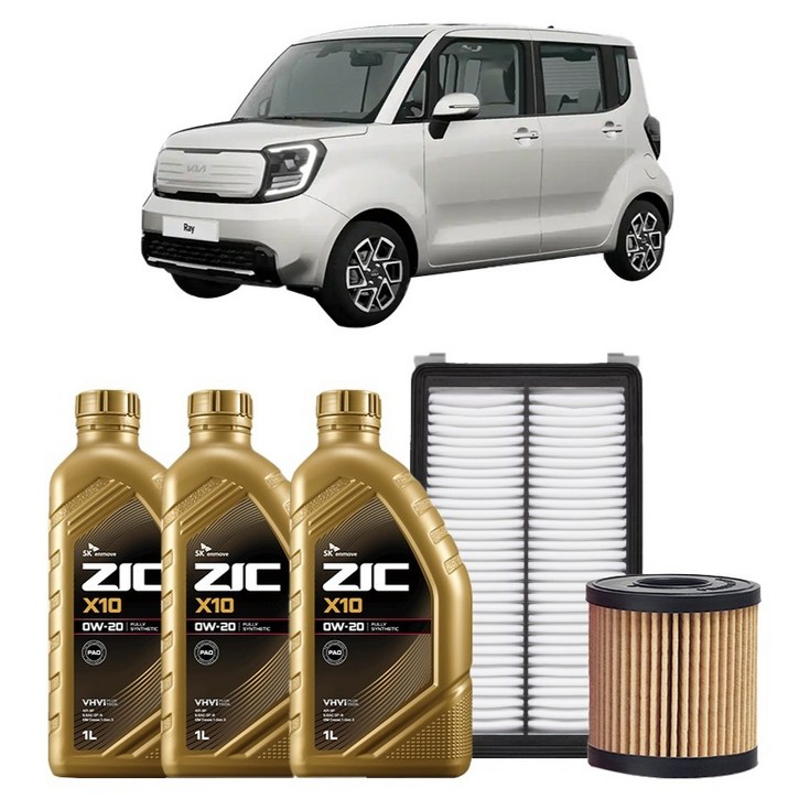 지크 엔진오일 필터 패키지 지크 X10 0W20 세트 방문설치