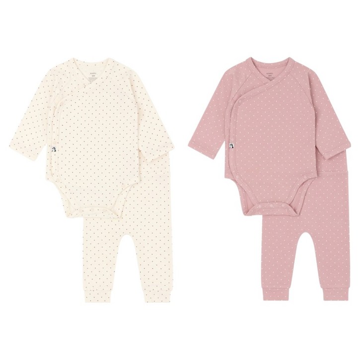 코니 신생아용 밤부 바디수트 & 레깅스 2종 세트