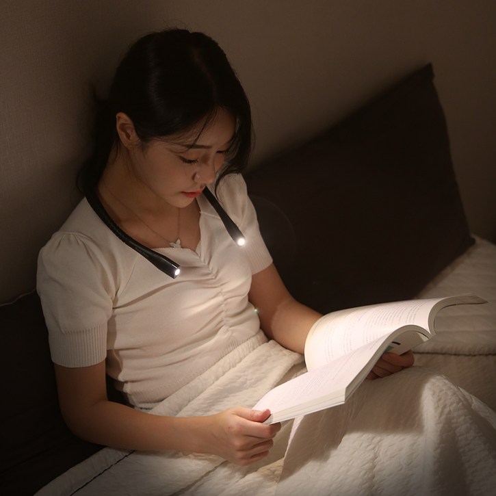 베이직기어 넥밴드 LED 북라이트 독서등 후레쉬, 블랙 베이직기어 넥밴드 LED 북라이트 독서등 후레쉬, 블랙