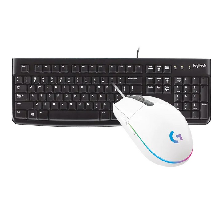 로지텍 K120 NEW 유선 키보드+로지텍 G102 화이트 (벌크) 게이밍 유선 마우스 세트, K120+G102화이트(벌크), 로지텍 키보드마우스세트, 일반형