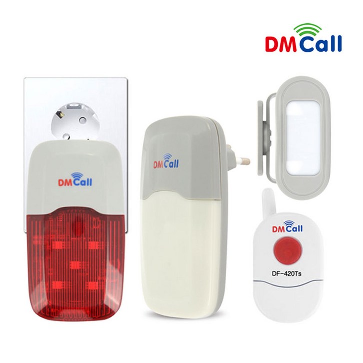 디엠콜 전기콘센트형 FM무선차임벨무선센서벨무선경광등비상벨호출벨, 1개