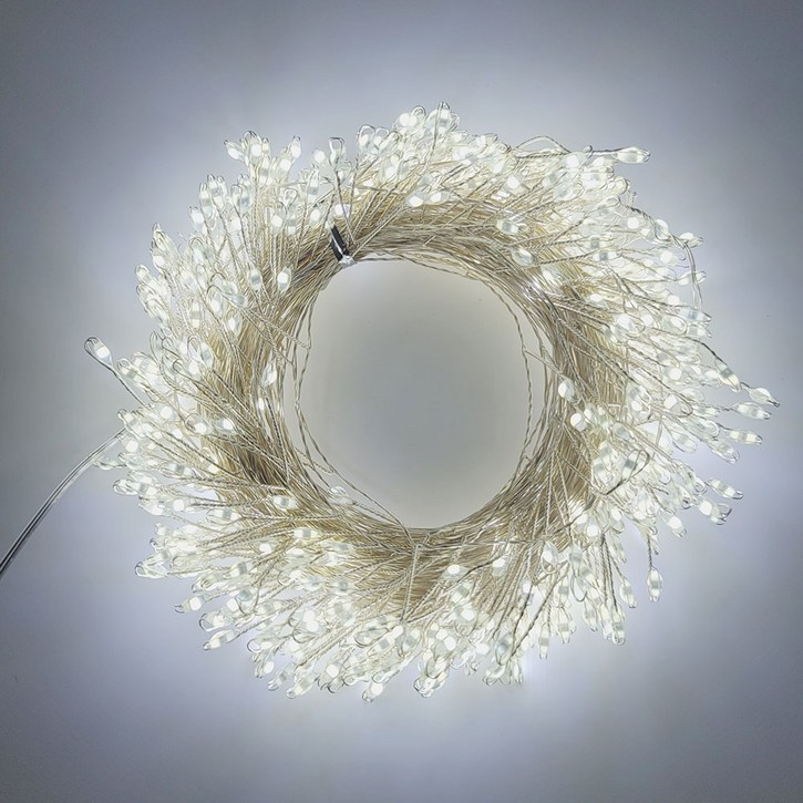 지아이비 DC24V LED 500구 큰알 폭죽와이어 크리스마스 트리 파티 무드등(전원코드포함), 화이트, 1개