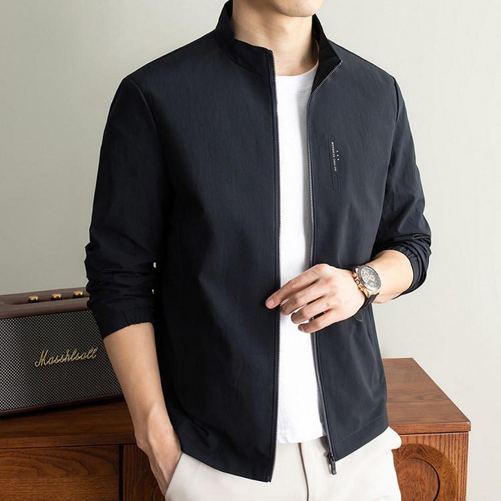 미스터먼쇼 남자 하이넥 바람막이 캐주얼 점퍼