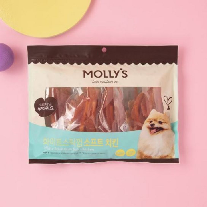 몰리스 화이트 스틱껌 소프트치킨 400g