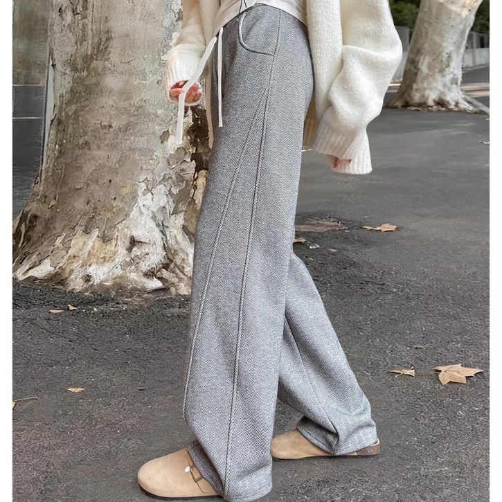 스타일닥터 여성 바지 봄가을 베이직 슬림 스트레이트 팬츠 트윌 원단으로 편안하게 체형 커버 SD782