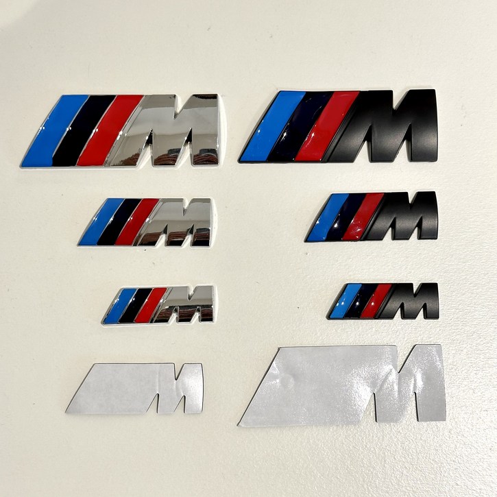 BMW M 유광 무광 레터링 엠블럼 몰딩 악세사리 스티커 튜닝용품 유광실버 무광블랙 6종 선택 45mm, 55mm, 82mm