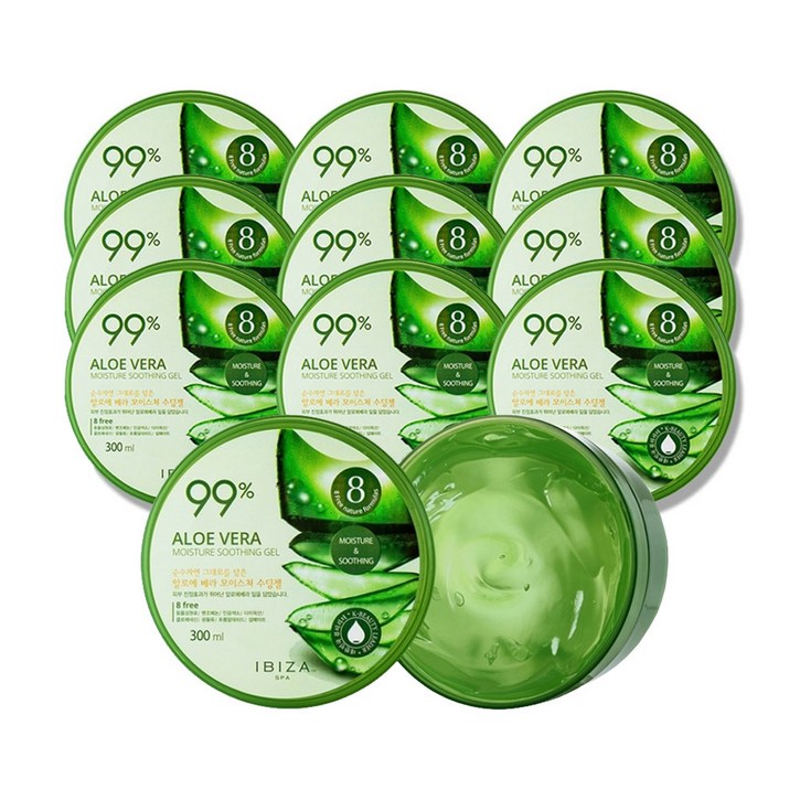이비자 스파 알로에베라 모이스춰 수딩젤 300mlx10개, 10개, 300ml