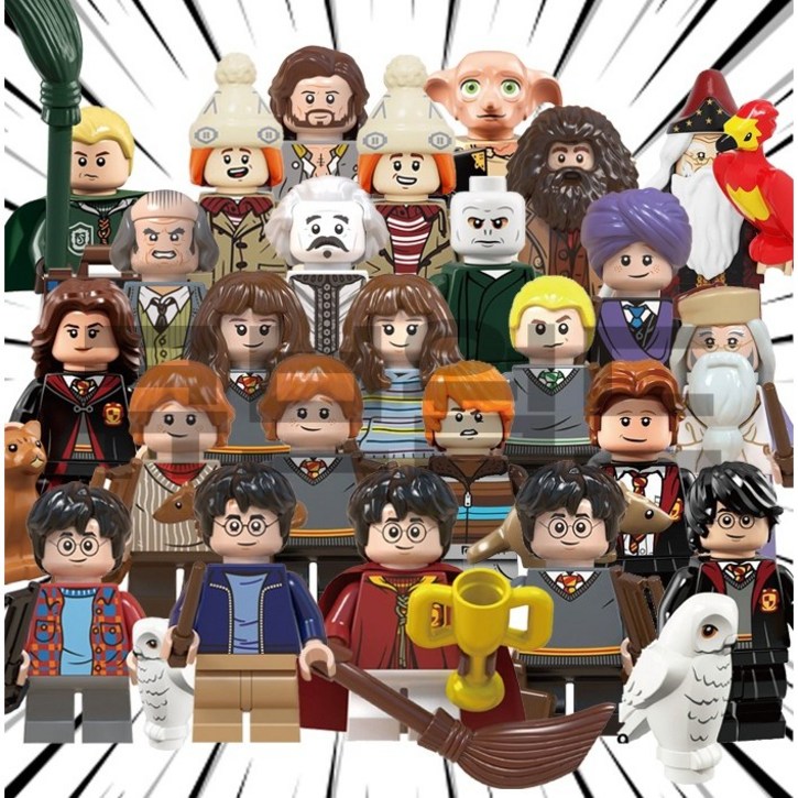 해리포터(Harry Potter) 호그와트 마법학교 등장인물 캐릭터 호환블록 브릭 미니피규어 풀 컬렉션, 1개
