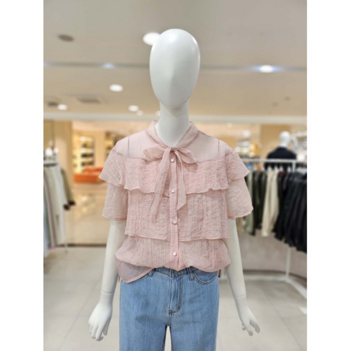 (올리브데올리브) 리본넥 프릴 블라우스 YY6MBE10 3208593