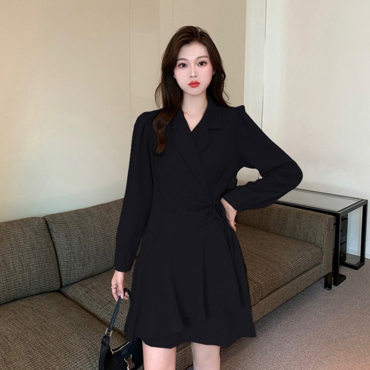 D1068 류크스 빅사이즈 자켓 원피스 44110