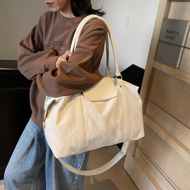 여리무드 주름 텍스처 레디백 캐리어 결합 트래블백