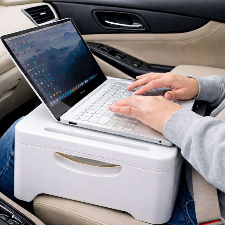 코코온 차량용 하이브리드 폴딩 테이블 뒷좌석 식판 수납함