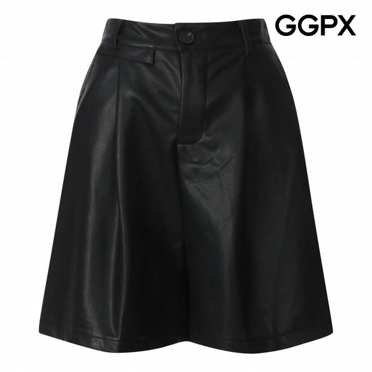 비건 레더 다트 4부 팬츠 GP9PT027B