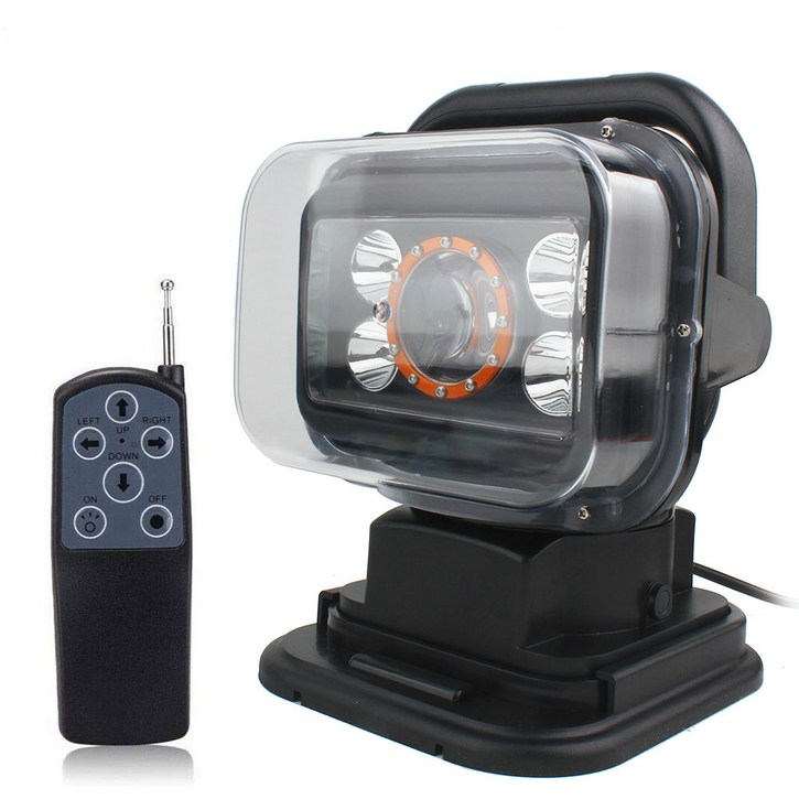 야토 LED 써치라이트 작업등 지게차 바이크 해루질 화물차 후진등 보트 선박 안개등 50W 무선리모컨, 1개