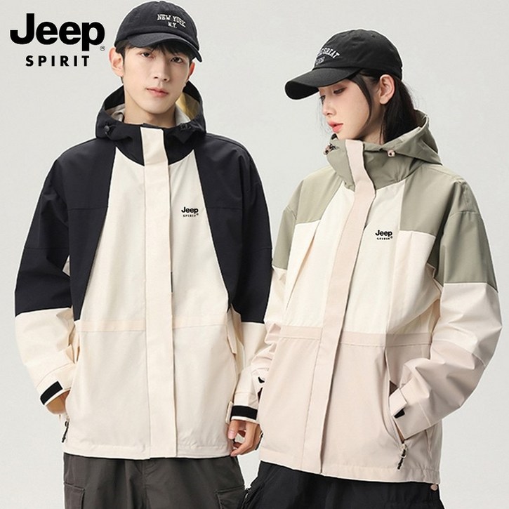JEEP spirit 국내발송 바람막이 남.여공용 방수점퍼 후드집업 등산자켓 JPHU23A8820