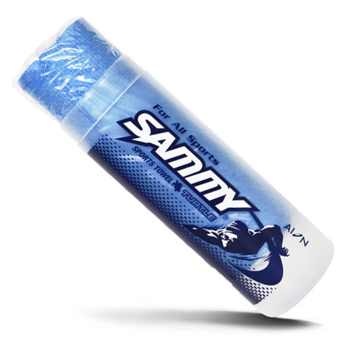 쎄미 스포츠 엠보싱 습식타올 터틀, DBLUE, 1개