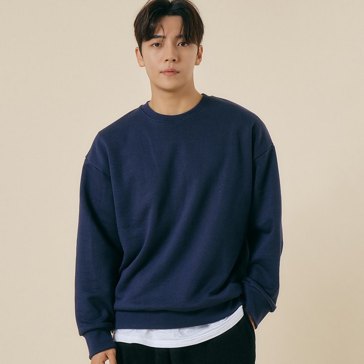 벨로시티 퀄리티 좋은 국내생산 면100 오버핏 무지 헤비웨이트 맨투맨 티셔츠