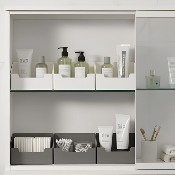 하루모음 깔끔한 선반 욕실 정리함 3p