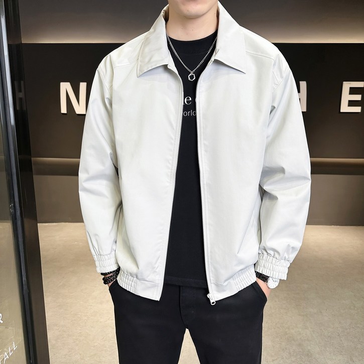 남자 경량  캐주얼 자켓 봄가을 방풍 솔리드