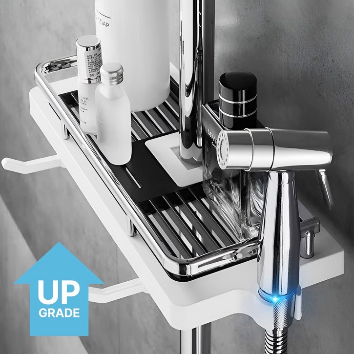 집똑똑이 더튼튼한 무타공 샤워기 욕실 선반 2세대