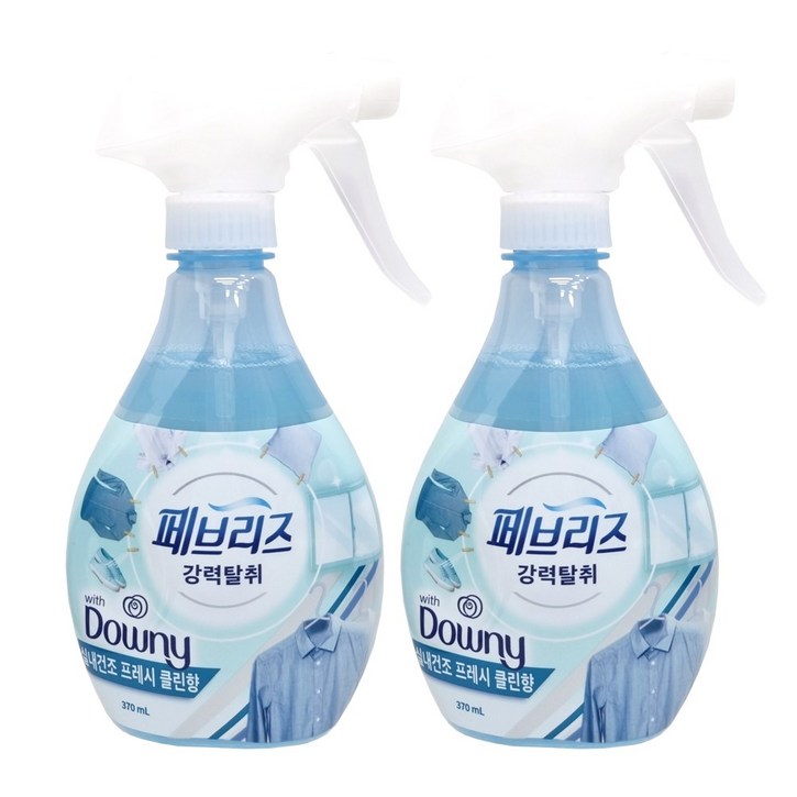 페브리즈 실내건조 프레시클린향 섬유탈취제 370ml X 2개  용기형, 단일상품, 370ml