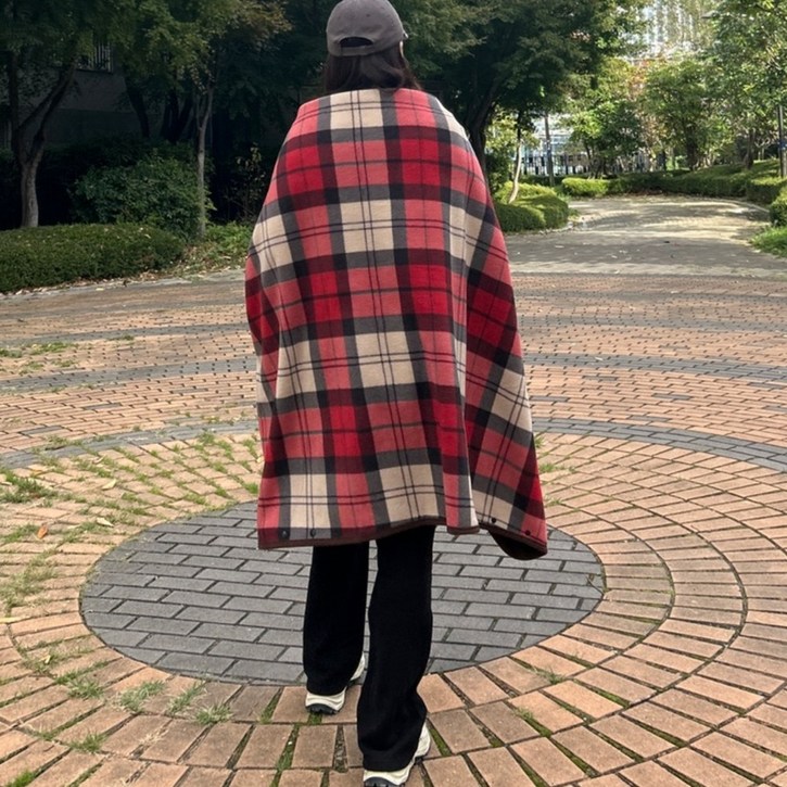 에픽스 무릎담요 극세사 똑딱이 블랭킷 망토 다용도 대형
