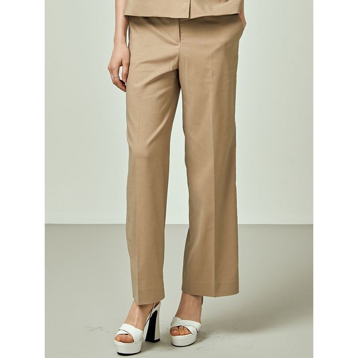 이앤씨 EnC 베이지 린넨 다트 와이드 ENTA32564A