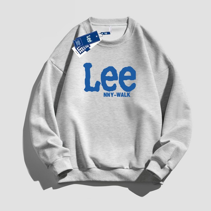 LEE NNYWALK 알파벳 라운드 맨투맨 루즈핏 트렌디하다 백합 가을 겨울 심플하다 두껍다 LEE NNYWALK 알파벳 라운드 맨투맨 루즈핏 트렌디하다 백합 가을 겨울 심플하다 두껍다