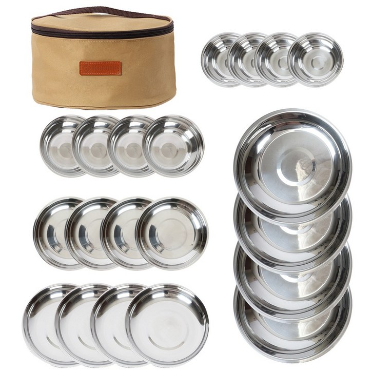 연마제세척 올인원 스텐 캠핑식기 세트