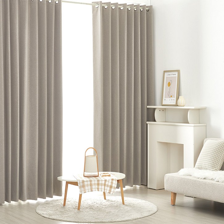 썬데코 형상기억 암막 양면커튼 2p  끈고리 2p