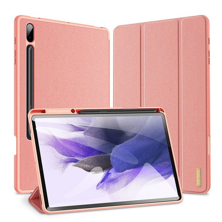 PYHO 적용 삼성 갤럭시Tab S7 FE 태블릿PC 가죽케이스PBK223, 핑크 - 쇼핑뉴스