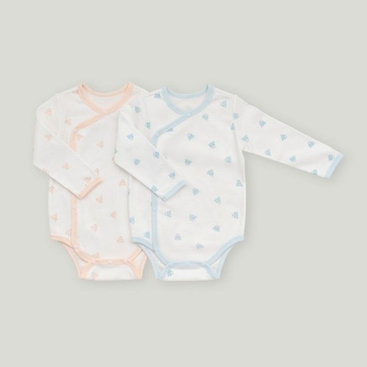 아이숲 아기곰 양면 배냇슈트 2color