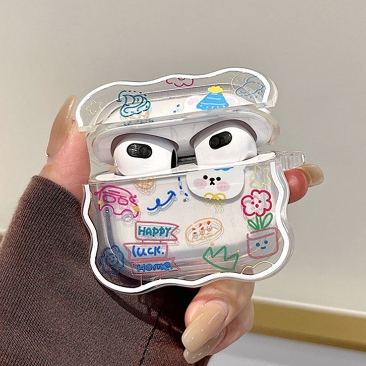 루루홈 클리어 그래피티 에어팟 케이스 루루홈 클리어 그래피티 에어팟 케이스