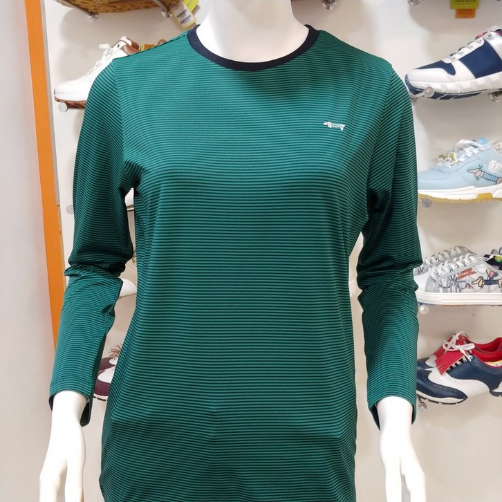 루이까스텔 25년 SS신상 여성 봄 잔스트라이프 라운드 긴팔 티셔츠
