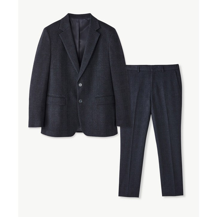 STCO 남성 컴포트 글렌 체크 수트 셋업 릴렉스핏 네이비