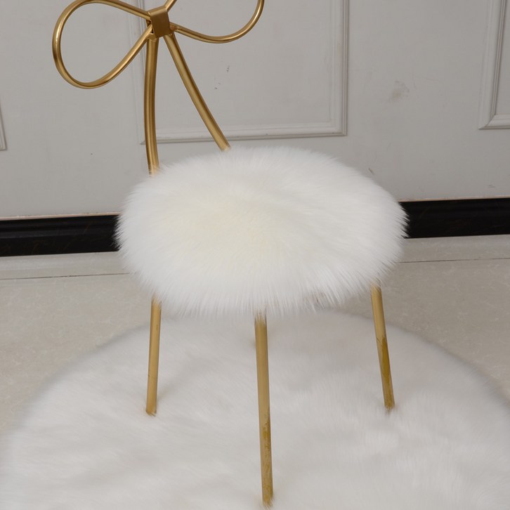 의자털방석 원형 둥근 동그란 예쁜 퍼방석 카페 사무실