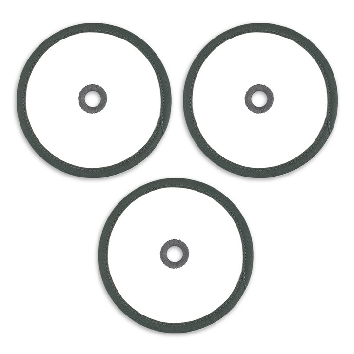 에브리봇 삼성제트 대우 보아르 원형 일회용 청소포 부착패드 소형 물걸레 청소기 걸레 호환, 3개, 가운데 홀 15cm 부착패드