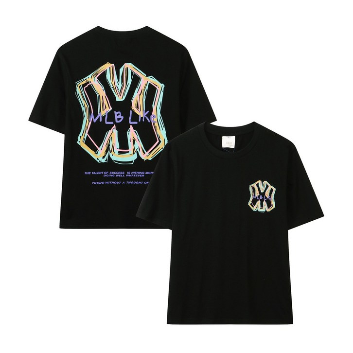Yankees T-shirt 고품질 여름철 순면 반팔 날염 로고 - 쇼핑뉴스